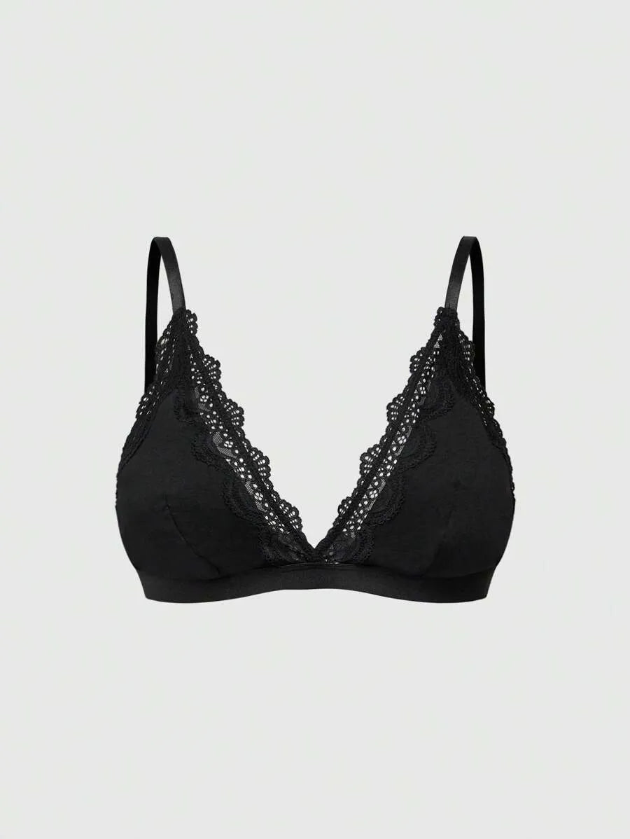 Women’s Deep V Lace Bralette – Wire-Free, Comfortable, Versatile Lingerie Bra