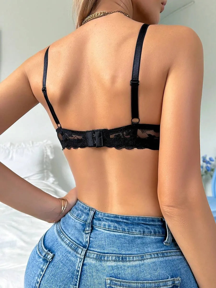 Sexy Romantic Lace Underwire Push-Up Bra for Small Breasts – 1pc Comfortable & Supportive Lingerie