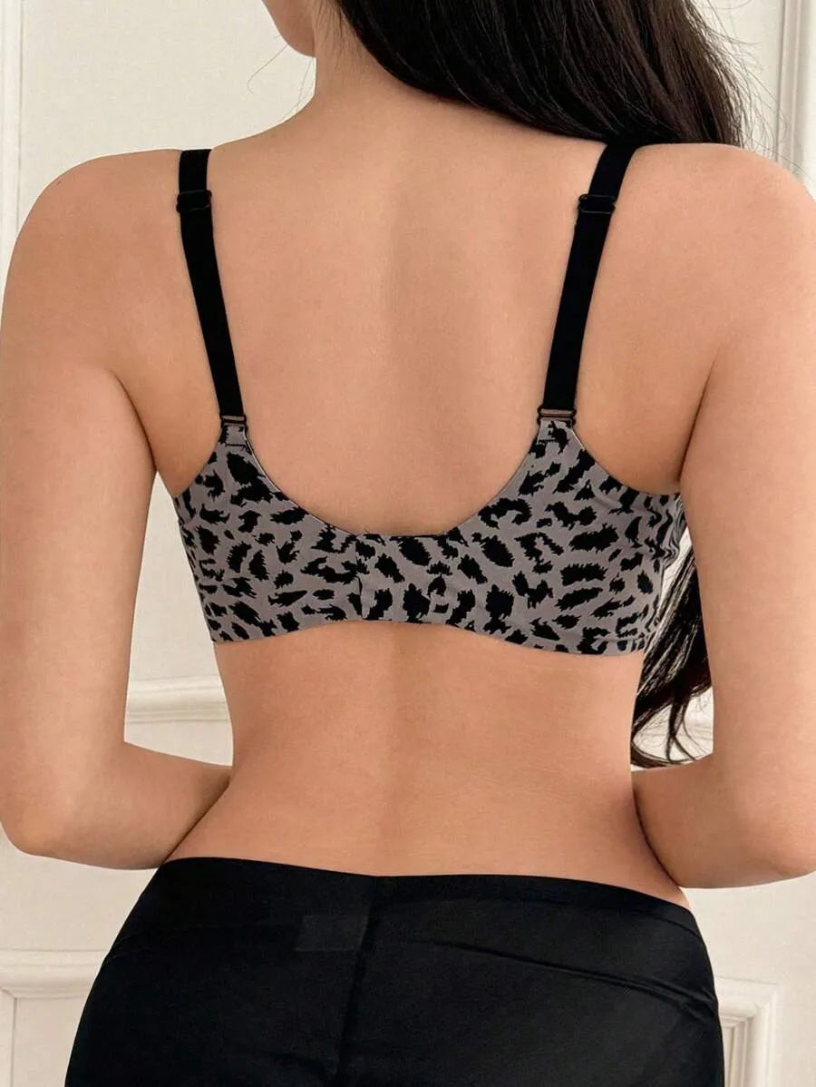 Adjustable Ruffle Trim Shaping Bra for Women – Comfortable Wireless Supportive Lingerie Top