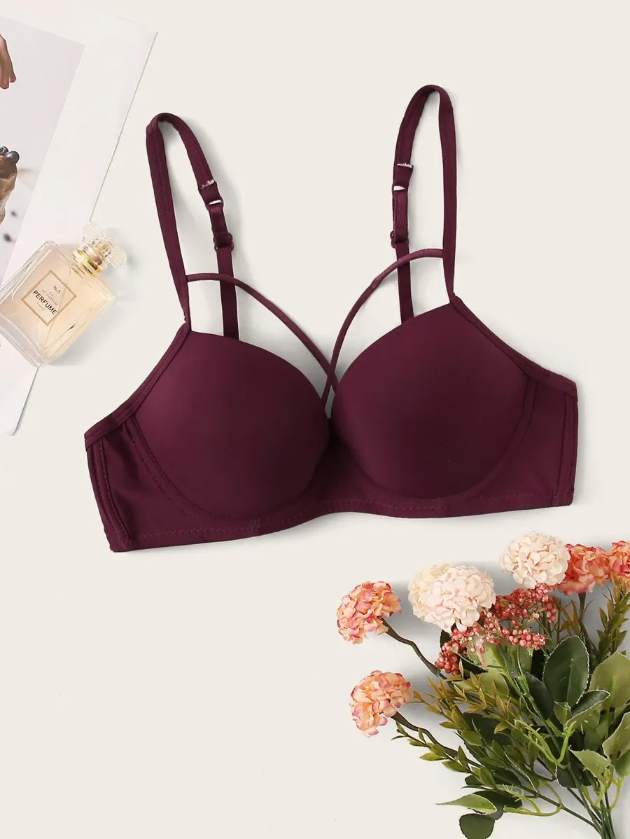 Women’s Crisscross Push Up Underwire Bra – Sexy, Supportive Lingerie with Enhanced Lift and Comfort