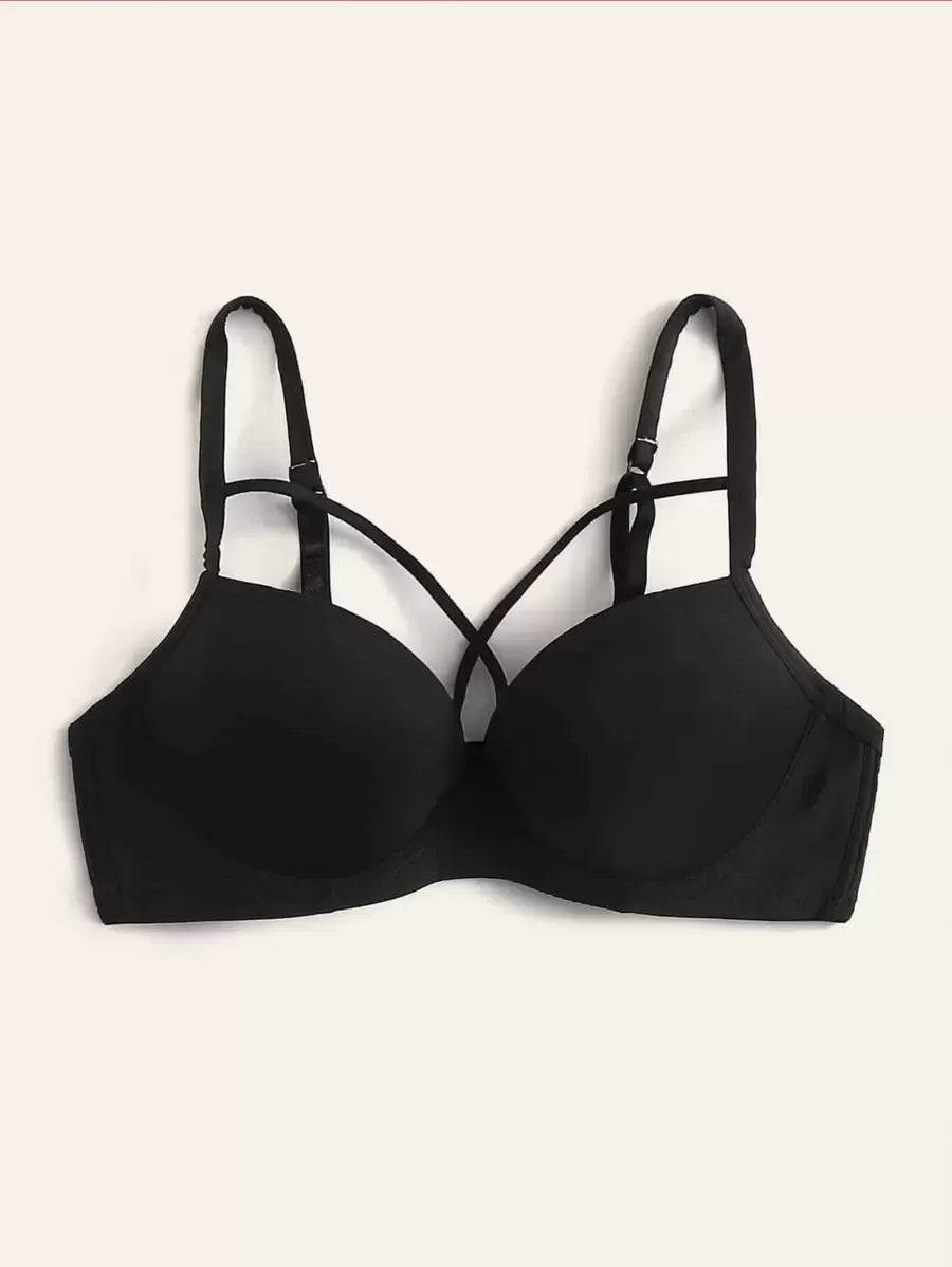 Women’s Crisscross Push Up Underwire Bra – Sexy, Supportive Lingerie with Enhanced Lift and Comfort